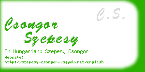 csongor szepesy business card